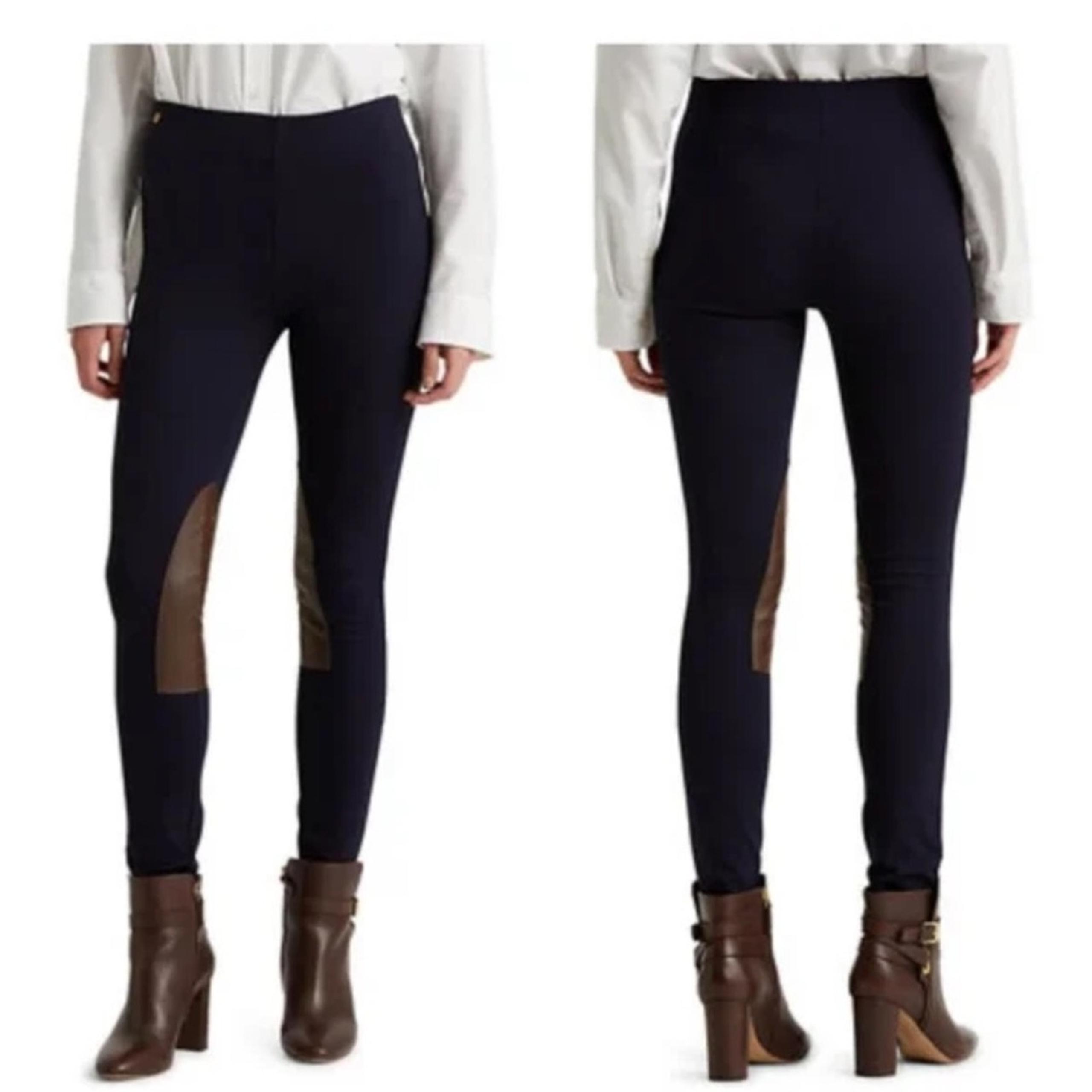 RALPH LAUREN Black Label Riding Legging Lambs Leather Size M