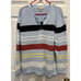 Eddie Bauer Womens Knitted Henley Sweater Size Large Vintage Old Money Striped