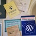 1958 Paris France VW Volkswagen Sales Portfolio Binder & Sales Brochures Maps