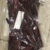 Black and red print steel boned corset.