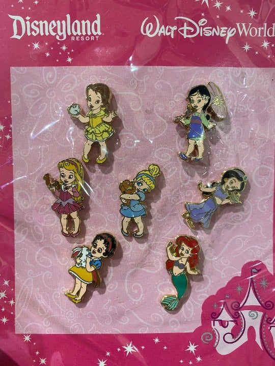 Disney Toddler Princess - 7 Mini Pin Set