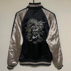 NYLAUS Dragon Embroidered Satin Souvenirs Jacket