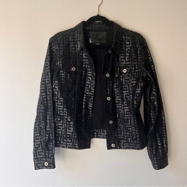 *RARE Vintage* Guess Jeans Black Jean Jacket, size: large