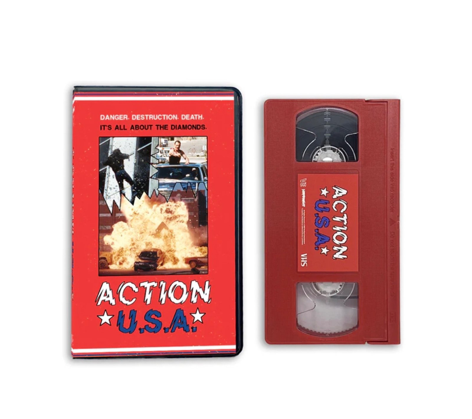 Action USA cassette clamshell VHS lunchmeat limited to 50 dynamite red tape