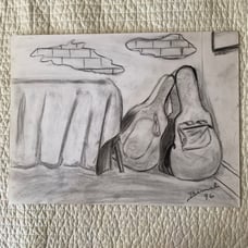 Handmade carbon drawing Pure Love