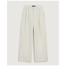 Hollister Pants Womens Large Beige Livvy Wide Leg High Rise Stretch Pleated