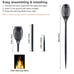 Permande 10 Pack Upgraded Solar Lights Outdoor, Mini Solar Torch Lights with Fli