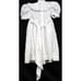 Vtg 90s Isabel Garreton Smocked White Dress 3T Dots Pleated Collar Pink Flowers