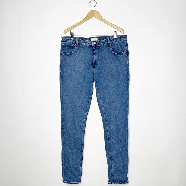 ASOS Mens Designers Blue Denim Regular Tapered Jeans Size 38 x 34