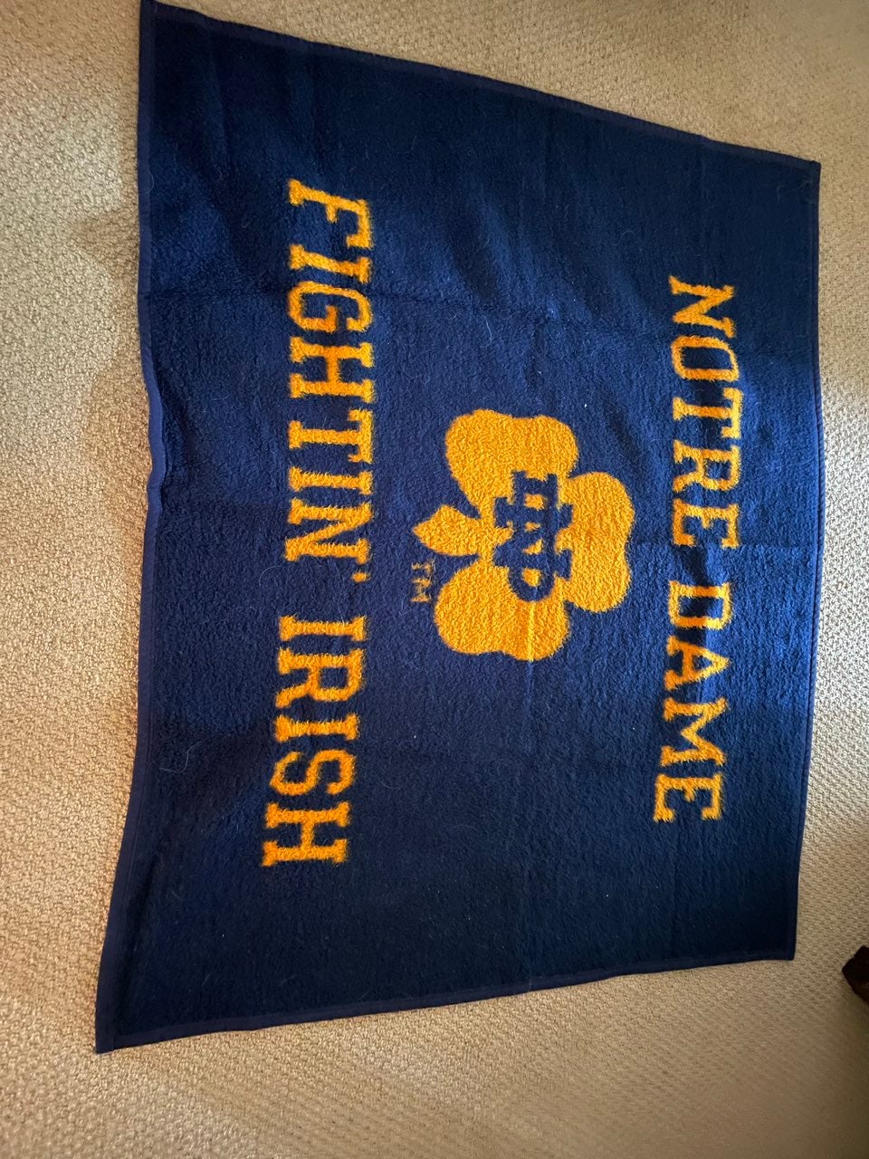 Notre Dame stadium blanket fightin irish