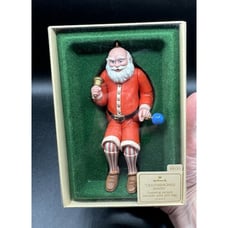 New Vintage Santa Hallmark Keepsake Christmas Ornament Arms Legs Posable -24D