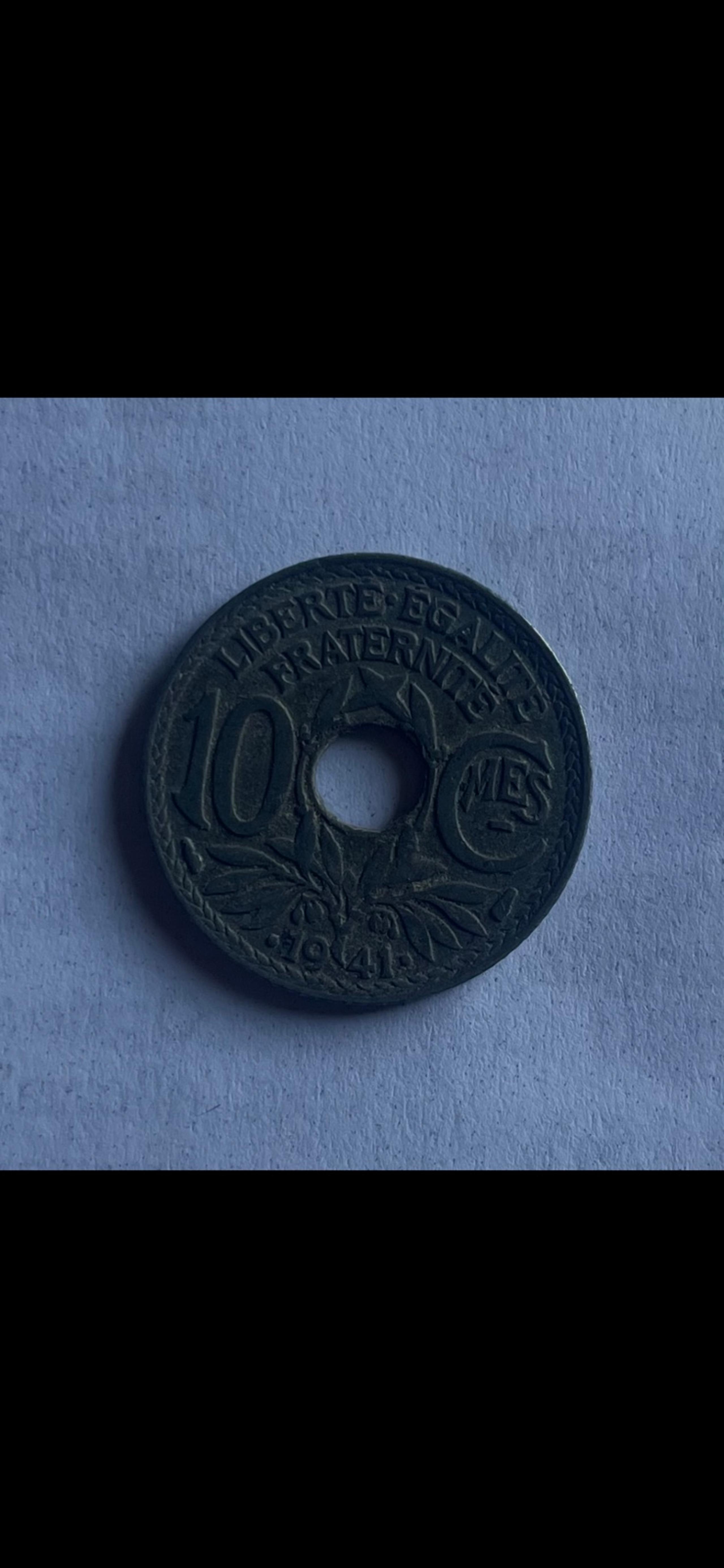 Vintage franc coin