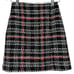 Massimo Dutti NWT Women’s Size 4 Black White Red Tweed Faux Wrap Skirt