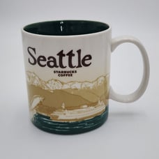 SEATTLE - STARBUCKS Coffee Mug Cup Collector Series GLOBAL ICON 2011 16 oz