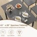 5 Piece Dining Table Set Industrial Style Kitchen Table & Chairs for 4 Grey