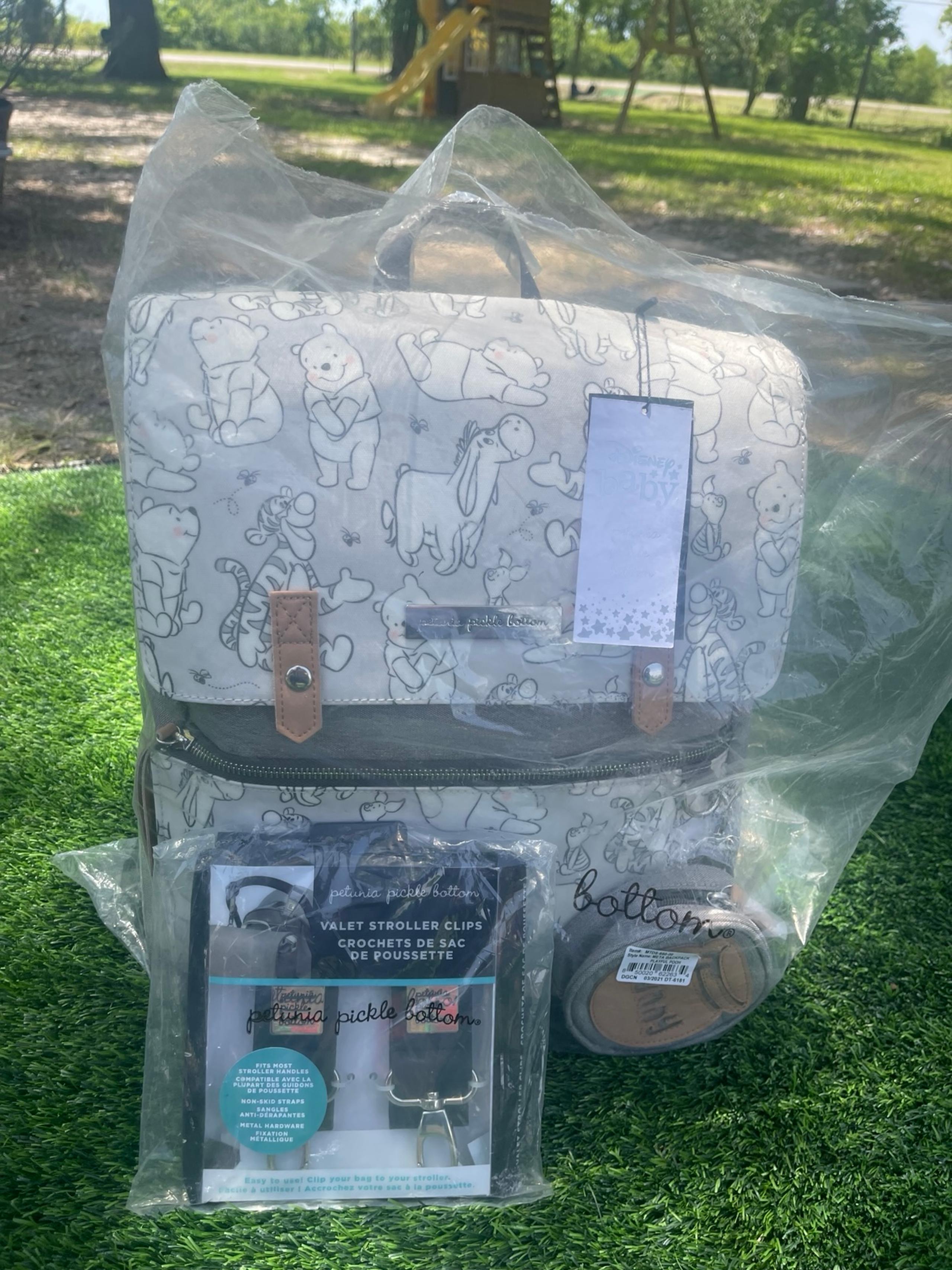 Winnie the Pooh Playful Pooh Meta Diaper Backpack and stroller clip