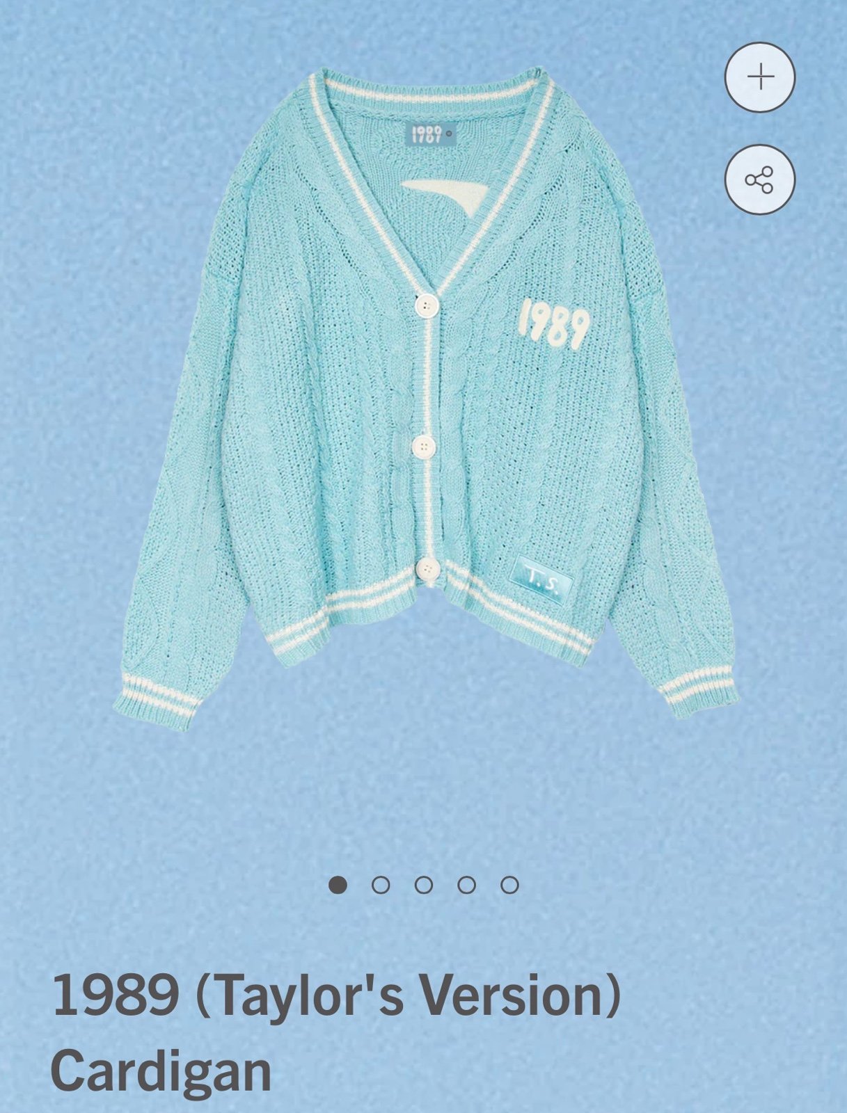 1989 Cardigan (M/L) + confetti + poster