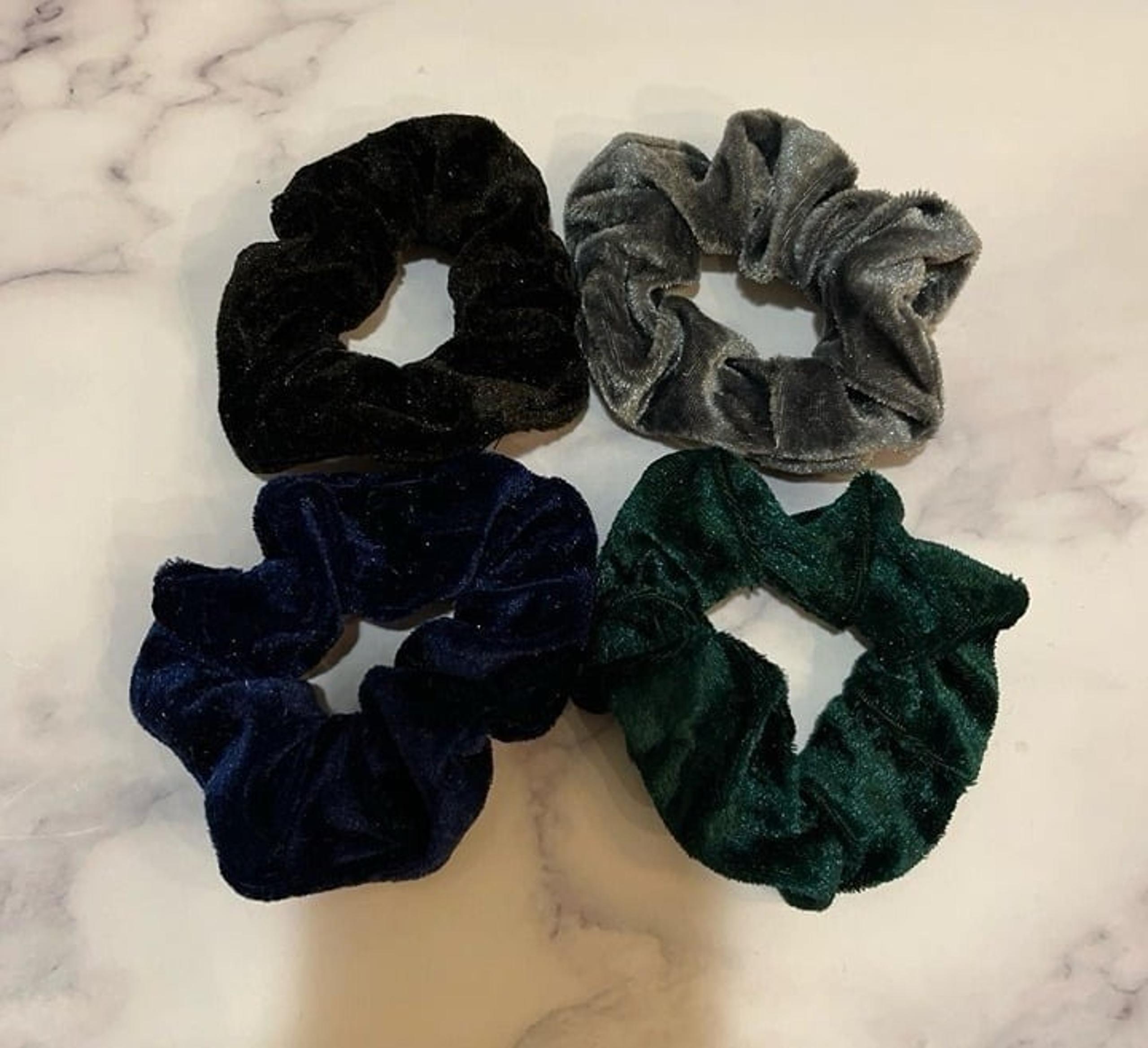 set of 4 deep tones scrunchies NWT