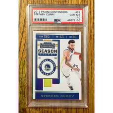 2019 Panini Contenders #92 Stephen Curry PSA 10 Gem Mint Warriors