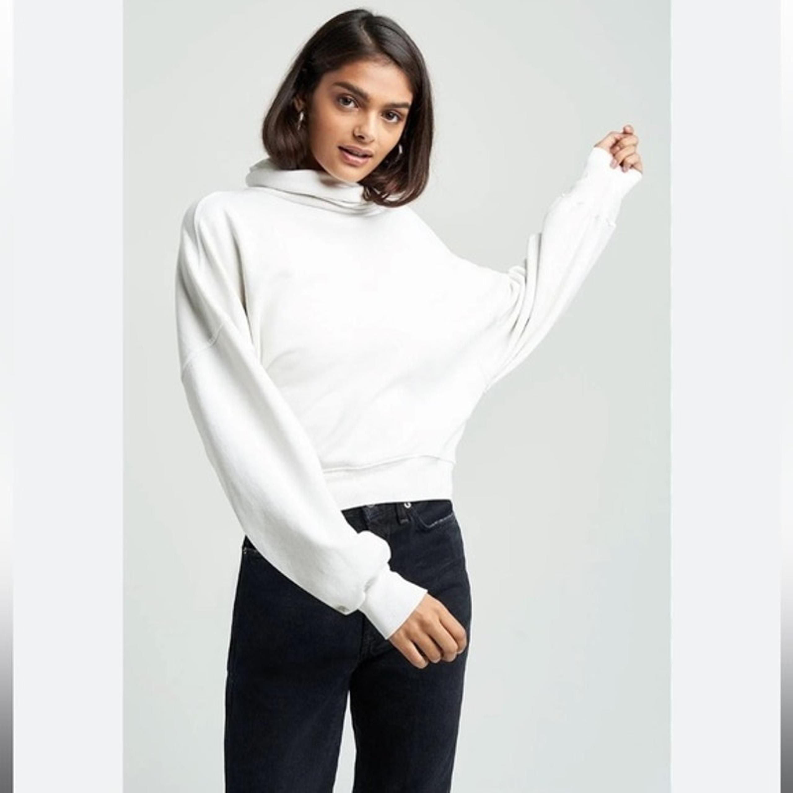Agolde Balloon Sleeve Turtleneck Sweatshirt Plaster French Terry Women Sz M