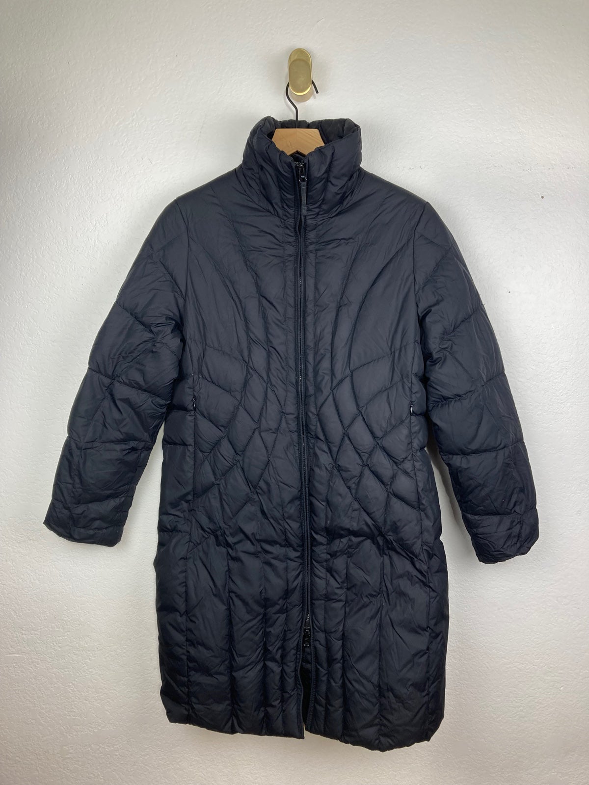 L.L. Bean Long Down Quilted Parka Coat Women’s Small Black