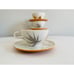 Vtg Ben Seibel Iroquois Harvest Time Informal True China, Teacups & Saucer X 4