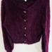 For Love and Lemons Purple Lou Cardigan Sweater S