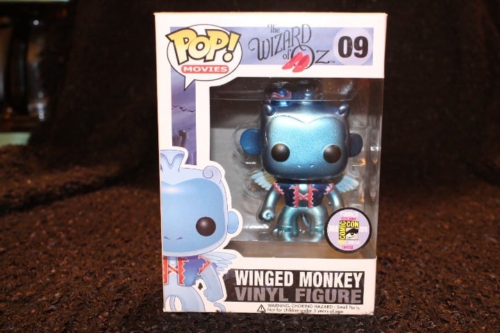 RARE!! FUNKO POP WIZARD OF OZ WINGED MONKEY METALLIC SDCC 2011 LIMITED TO 480 PC