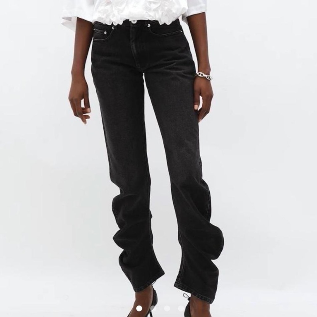 VAQUERA NYC designer black scrunch pants / jeans women’s size 27