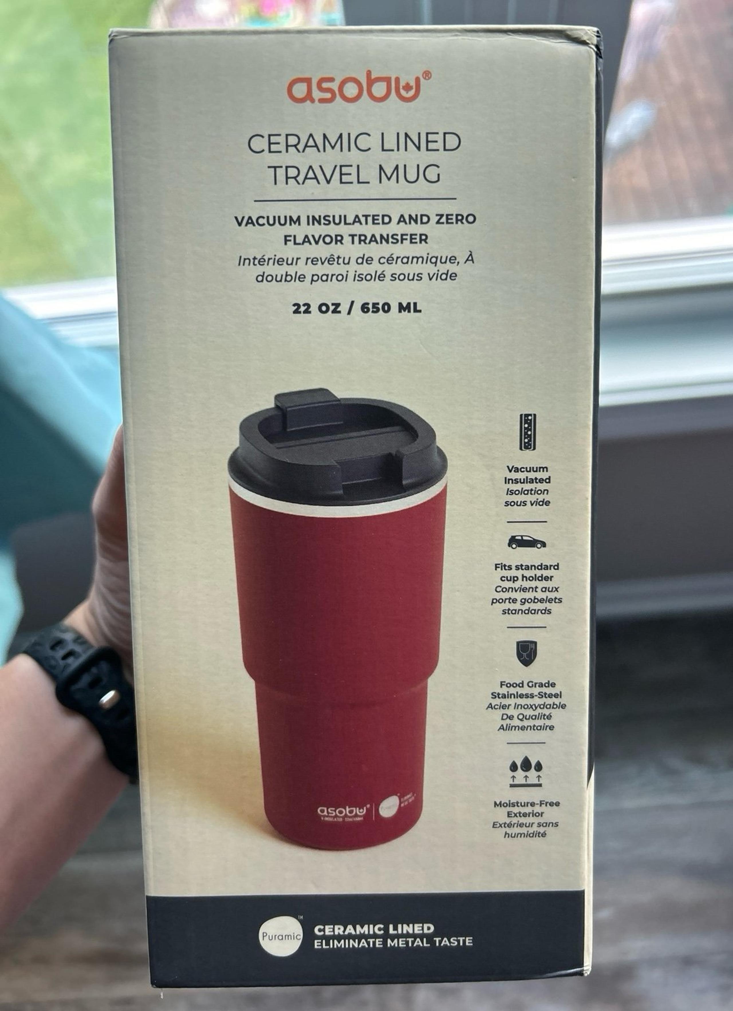 NIB Asobu ceramic lined mug