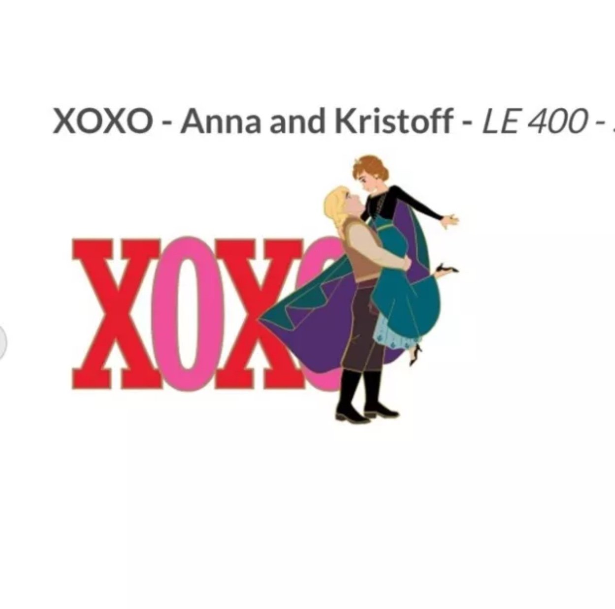 DSSH DSF XOXO Valentines Frozen Anna And Kristoff Pin Le 400