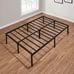 14 Heavy Duty Steel Slat Full Platform Bed Frame, Black