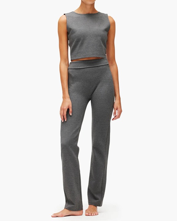 Women’s LESET Rio High Waist Straight Pant II NWT LARGE GREY