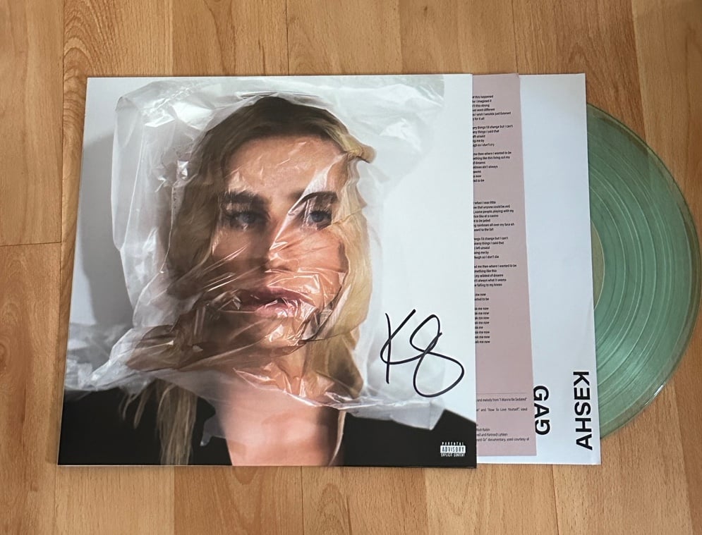 Kesha signed gag order 12” vinyl Lp sea glass new official