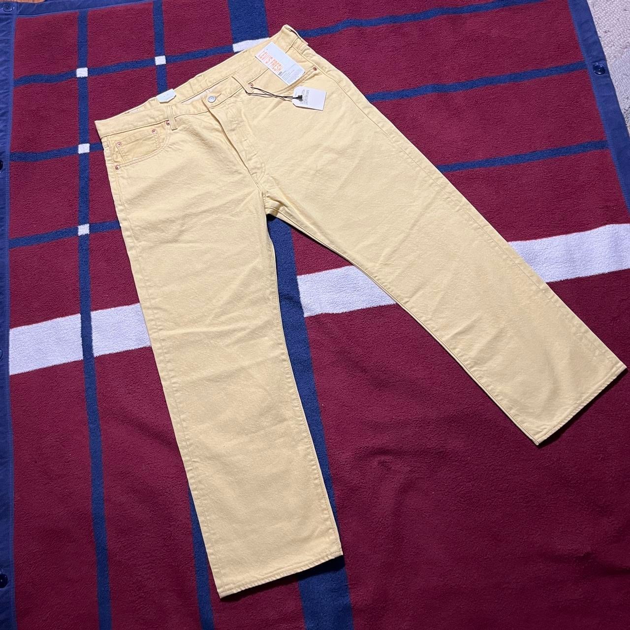 NWT Levi's Fresh 501 Original Straight Leg yellow Jeans Mens 38x29