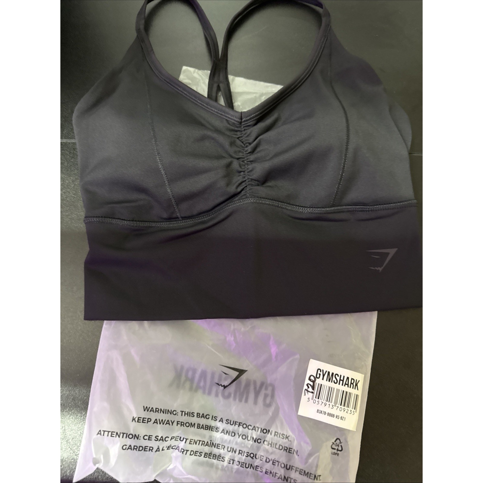 Gymshark Elevate Longline Sports Bra, XS, Black