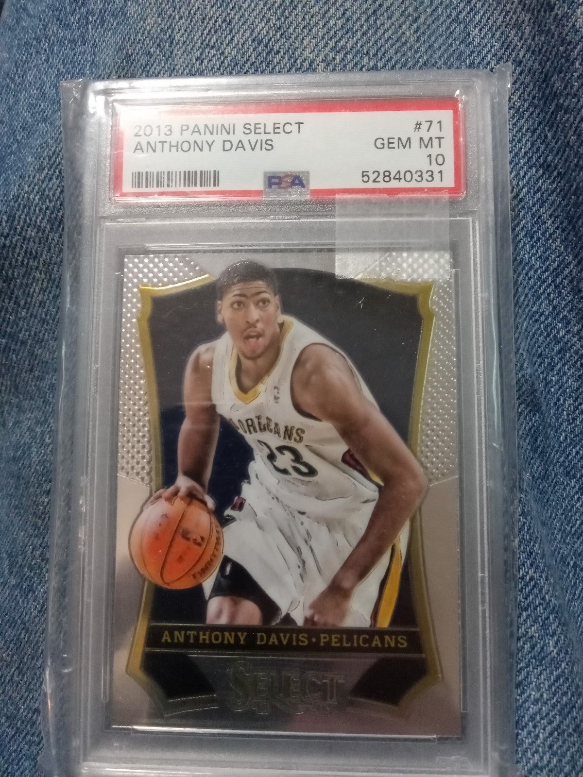 2013 PANINI SELECT ANTHONY DAVIS #71 PSA10