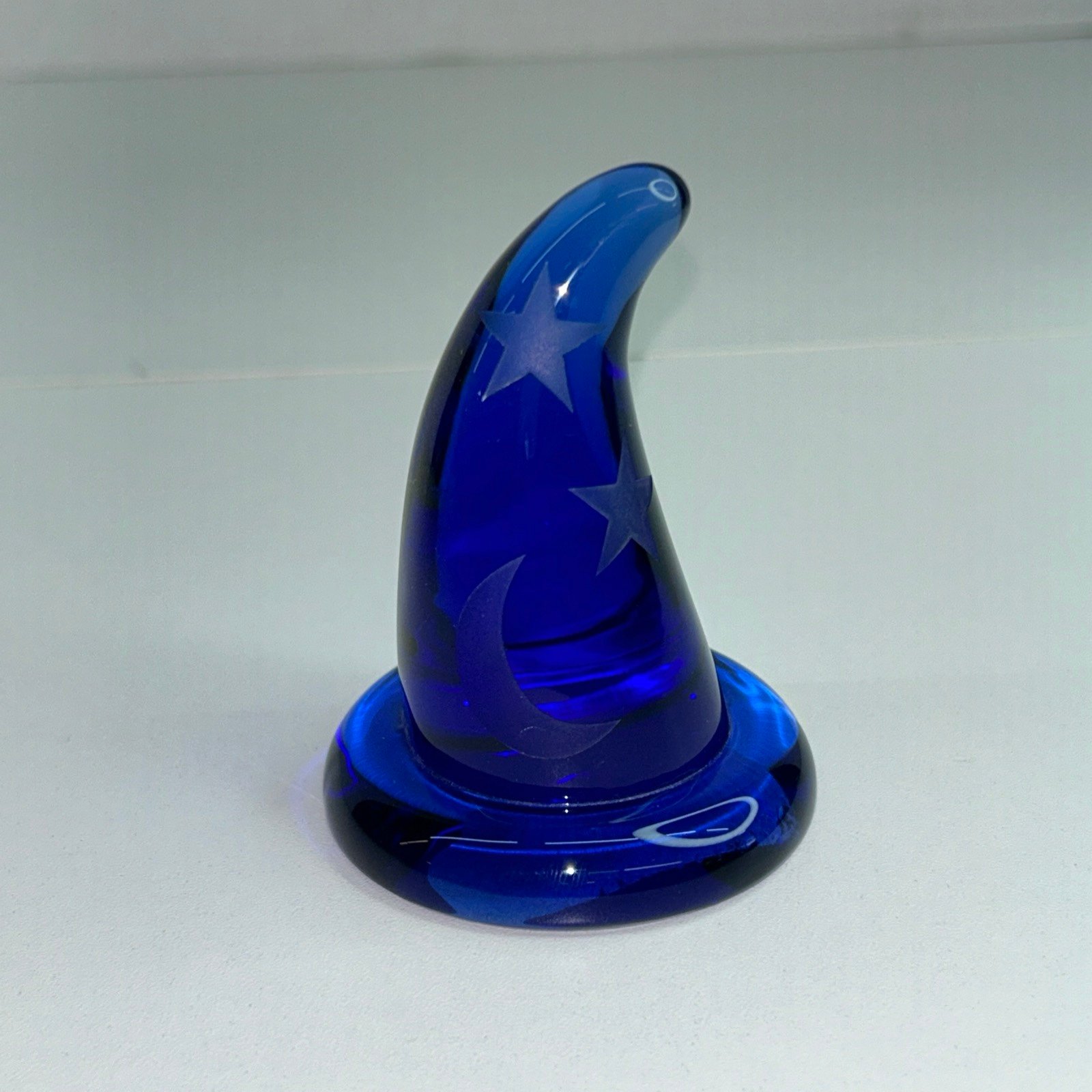 3” Disney Parks Arribas Brothers Glass Fantasia Sorcerer Mickey Hat Paperweight
