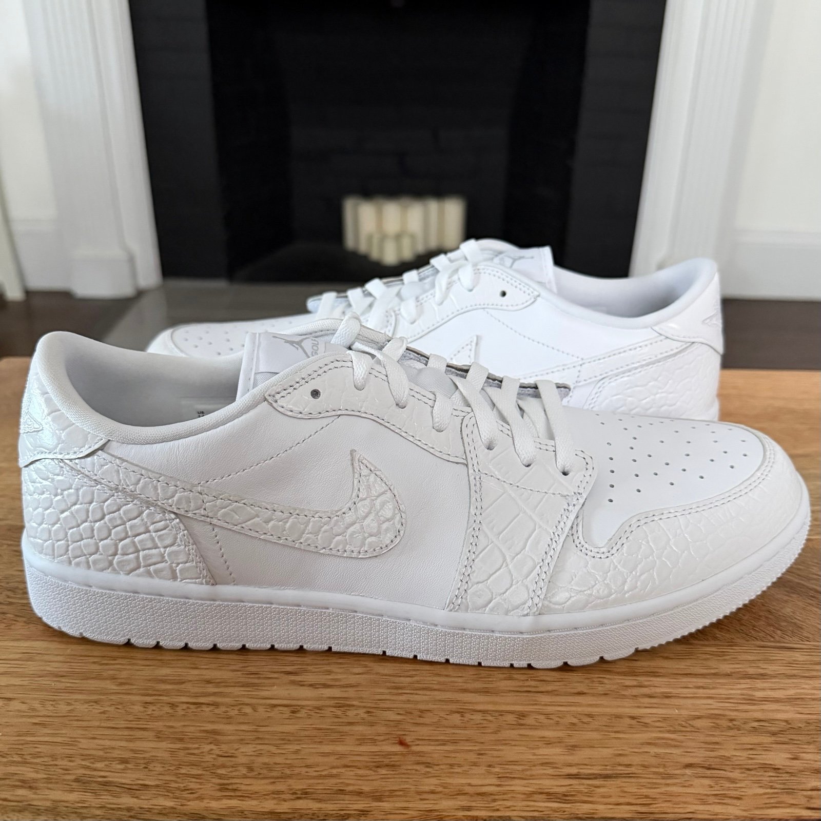 Size 14 - Air Jordan 1 Low Golf “White Crocodile” - (DD9315-110)