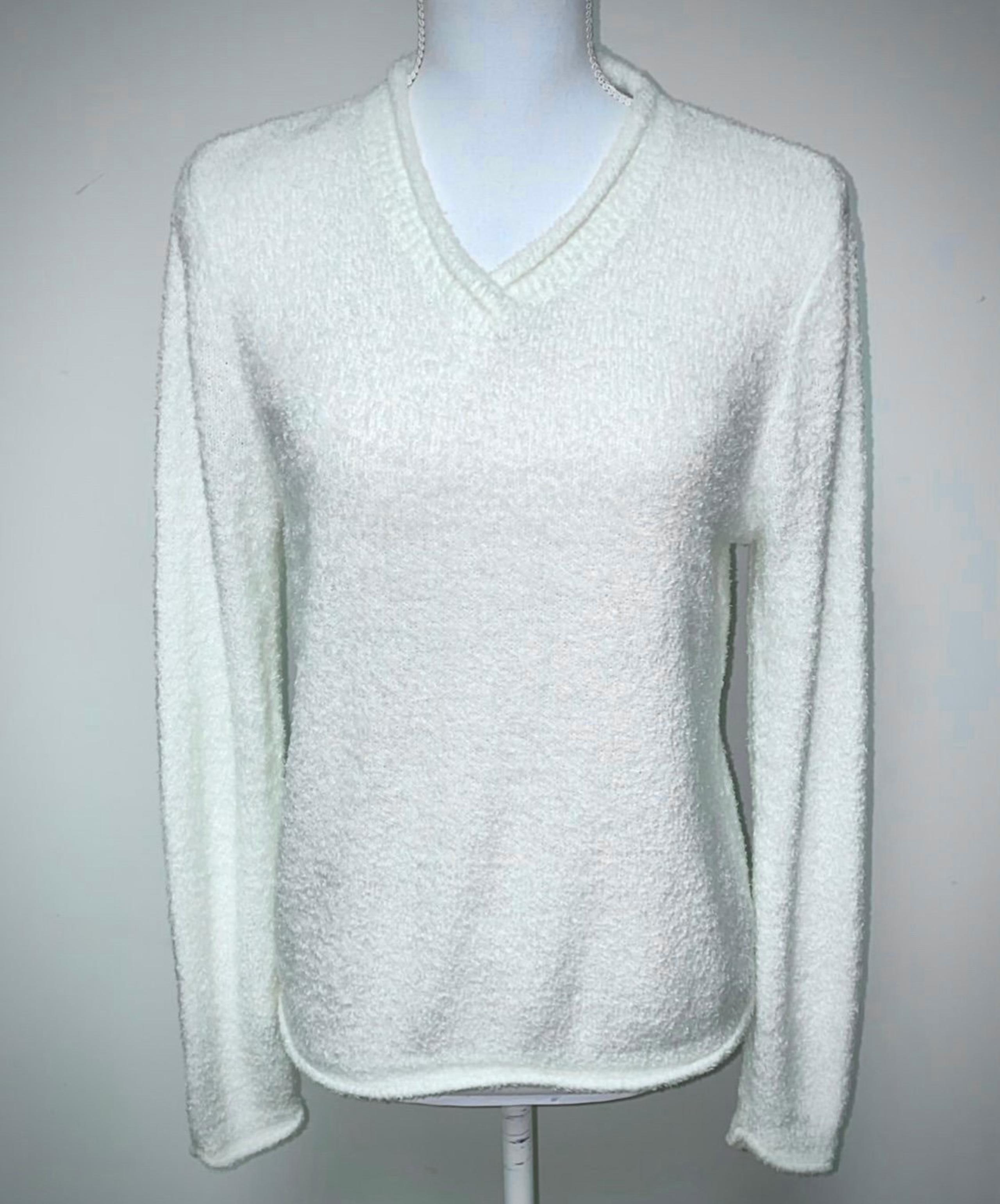 Croft & Barrow Christmas sweater Winter sweater super soft white womens small