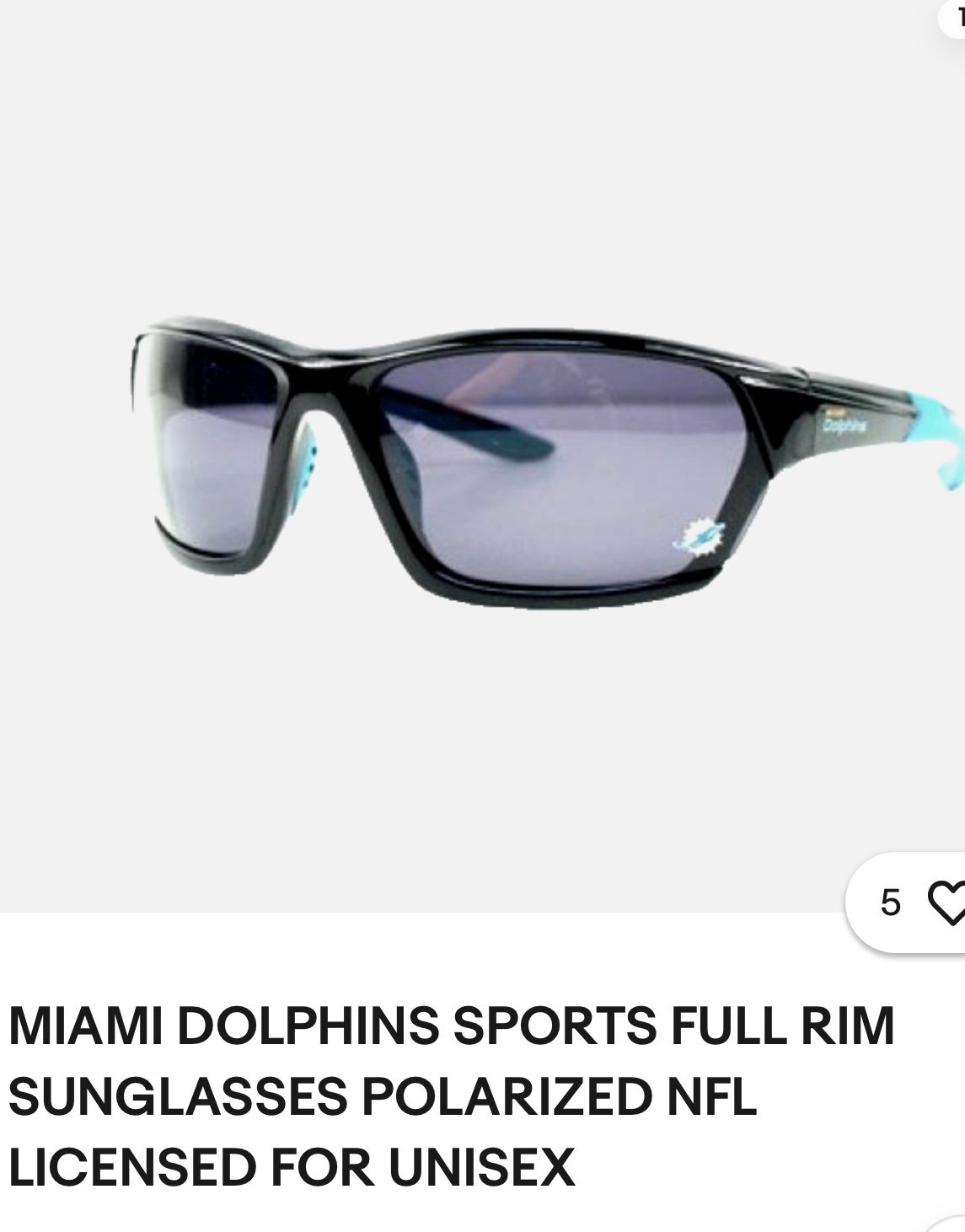 Miami Dolphins full rim sunglasses.