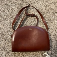 A.P.C. Demi Lune half moon purse brown