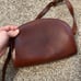 A.P.C. Demi Lune half moon purse brown