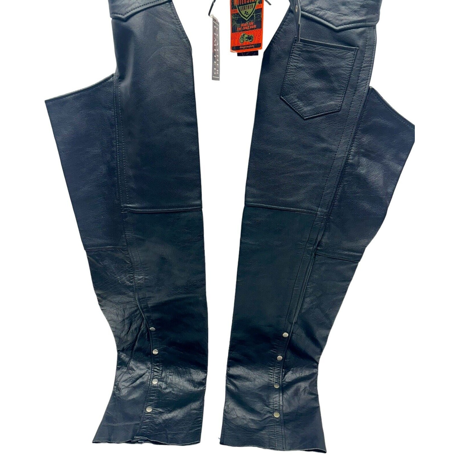 Interstate Men’s Leather Black Classic Original Chaps Size XXXL Style #CA 8000