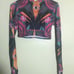 Psychedelic Long sleeve crop hoodie