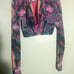 Psychedelic Long sleeve crop hoodie