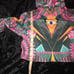Psychedelic Long sleeve crop hoodie