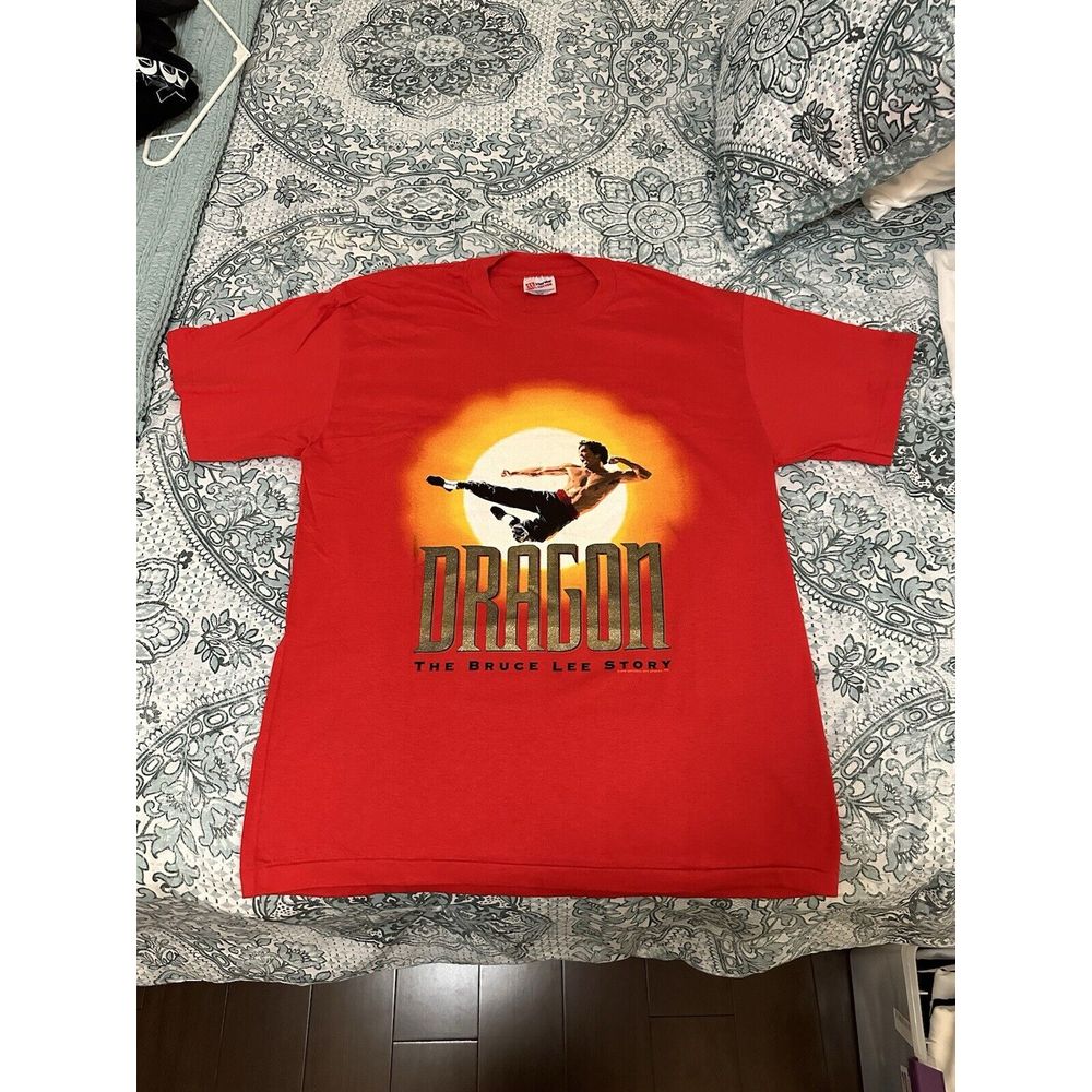 VINTAGE DRAGON THE BRUCE LEE STORY 1993 MADE IN USA T-SHIRT L