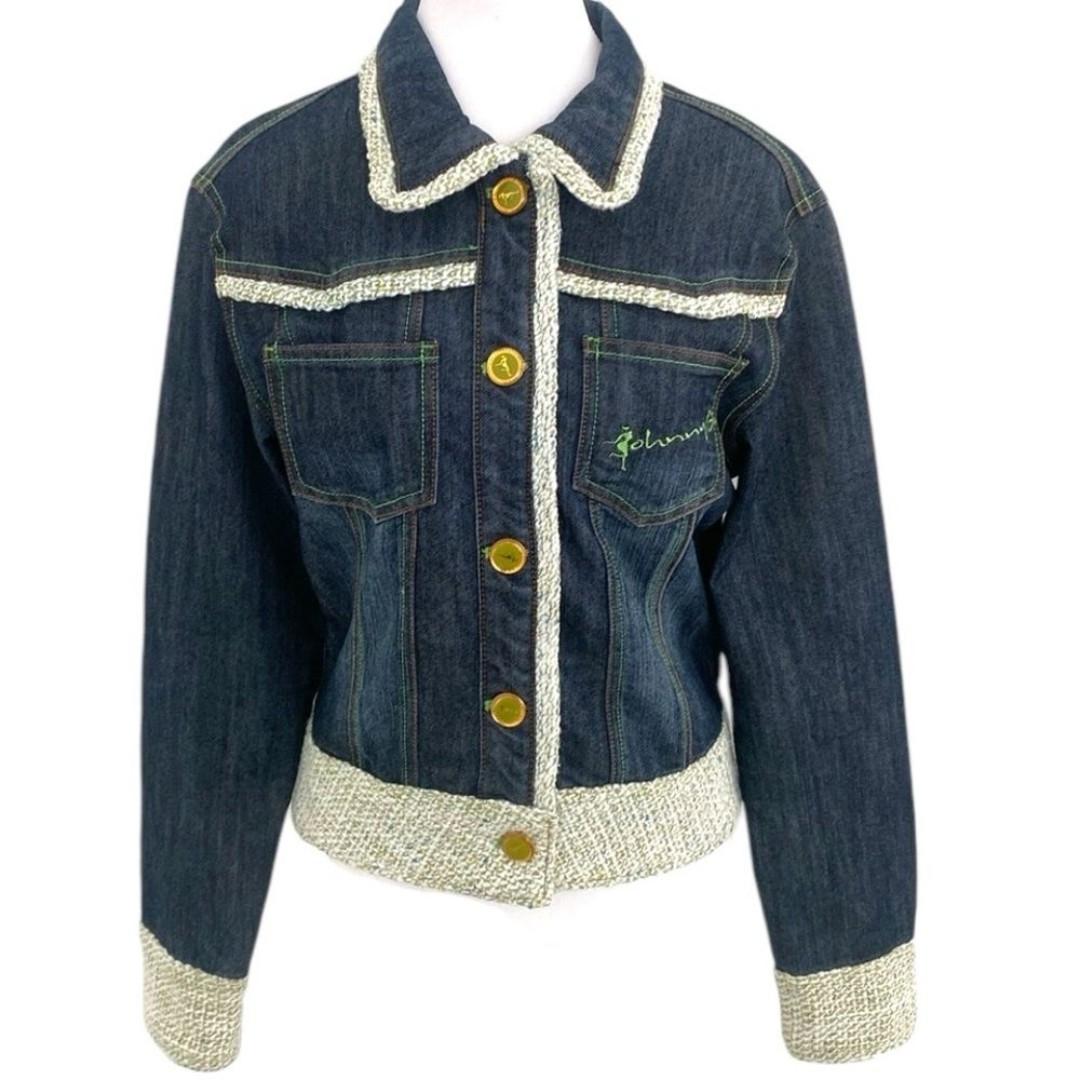 Johnny Girl Denim Jean Tweed Jacket US L
