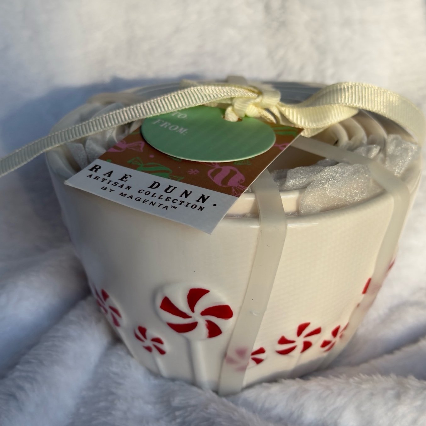 NEW Rae Dunn Christmas Peppermint Measuring Cups